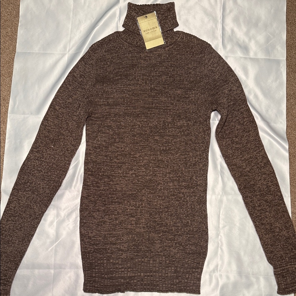 Sonoma Brown Turtleneck Sweater